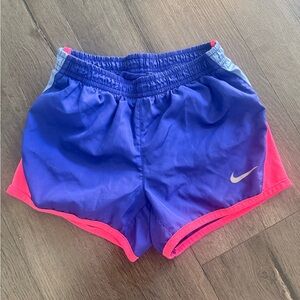 Nike Kids Dri-Fit tempo Vibrant Blue and Pink Shorts